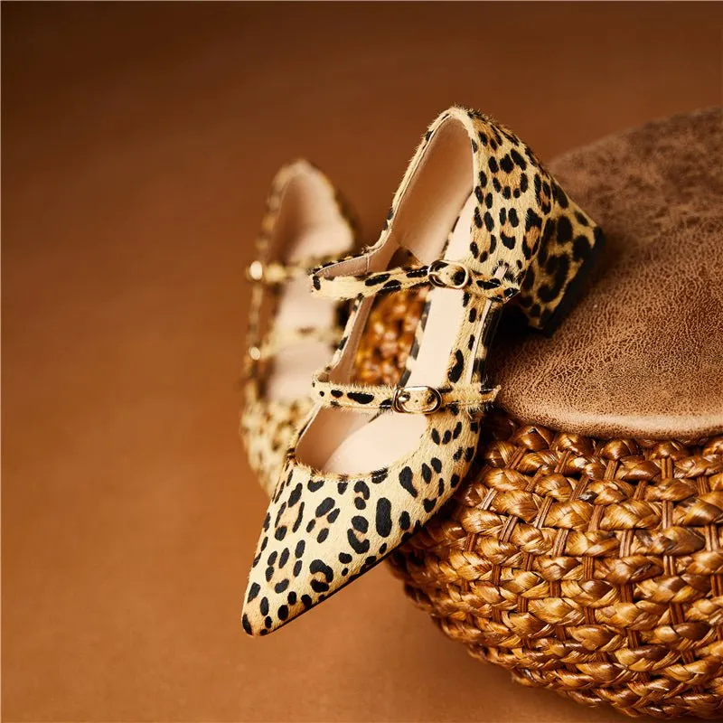 Glamorous Leopard Print Slip-On High Heel Sandals