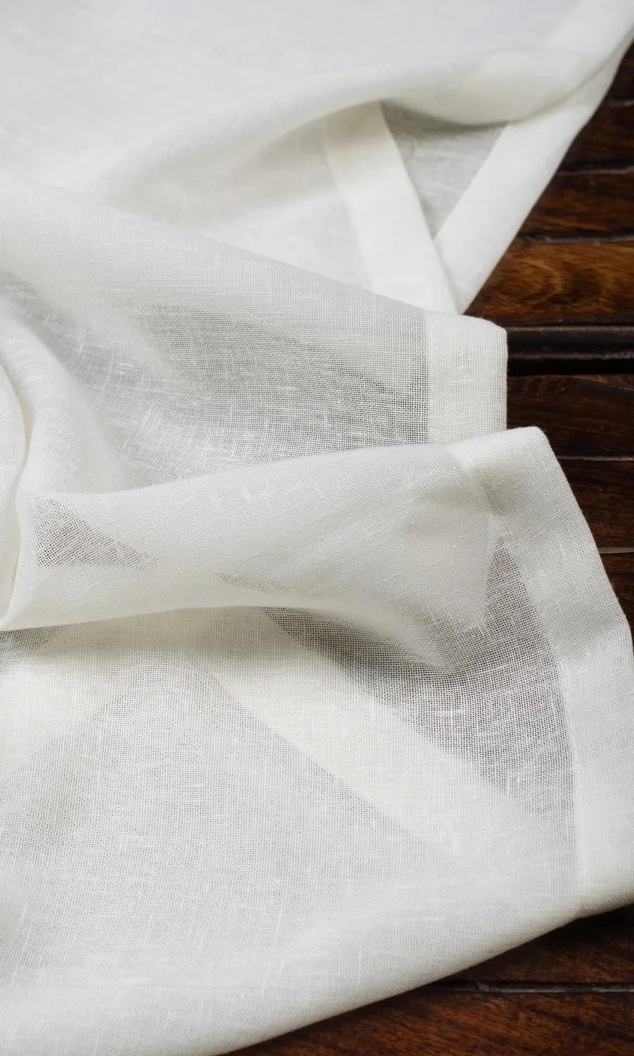 'Glowing Moon' Plain Linen-Texture Sheer Roman Shades (White)