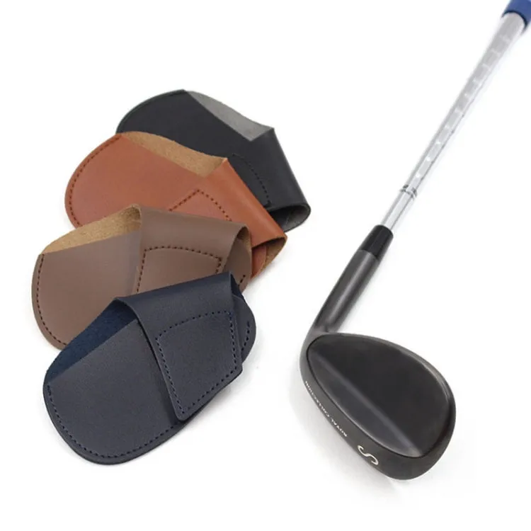 Golf Club Leather Cover Golf Club Cap Protective Cover(Navy)