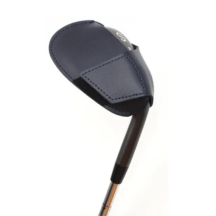 Golf Club Leather Cover Golf Club Cap Protective Cover(Navy)