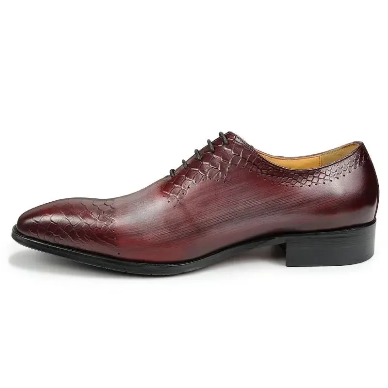 GroomLuxe Chic Brogue Leather Wedding Shoes