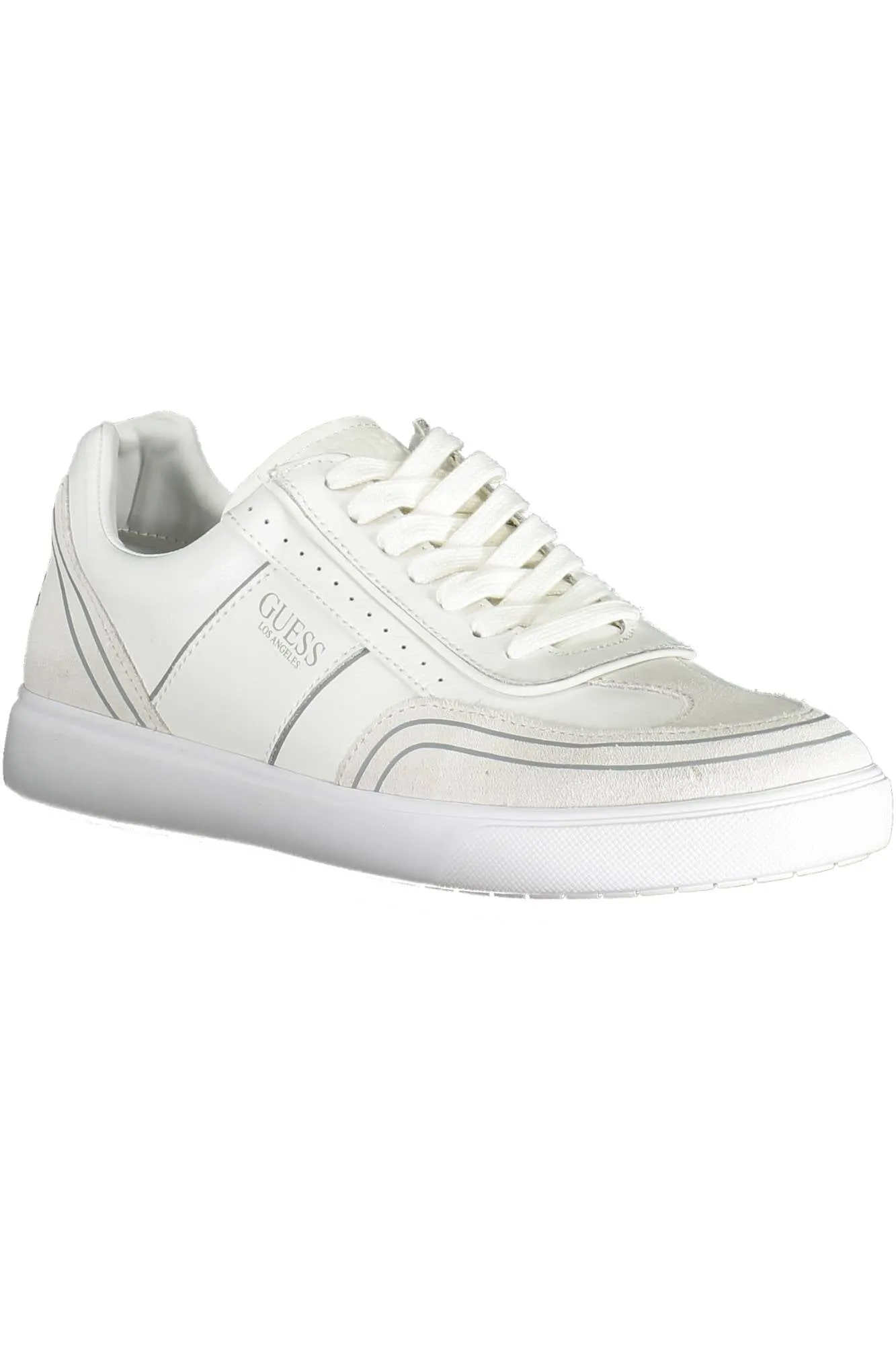 GUESS JEANS MEN&#39;S WHITE SPORTS SHOES