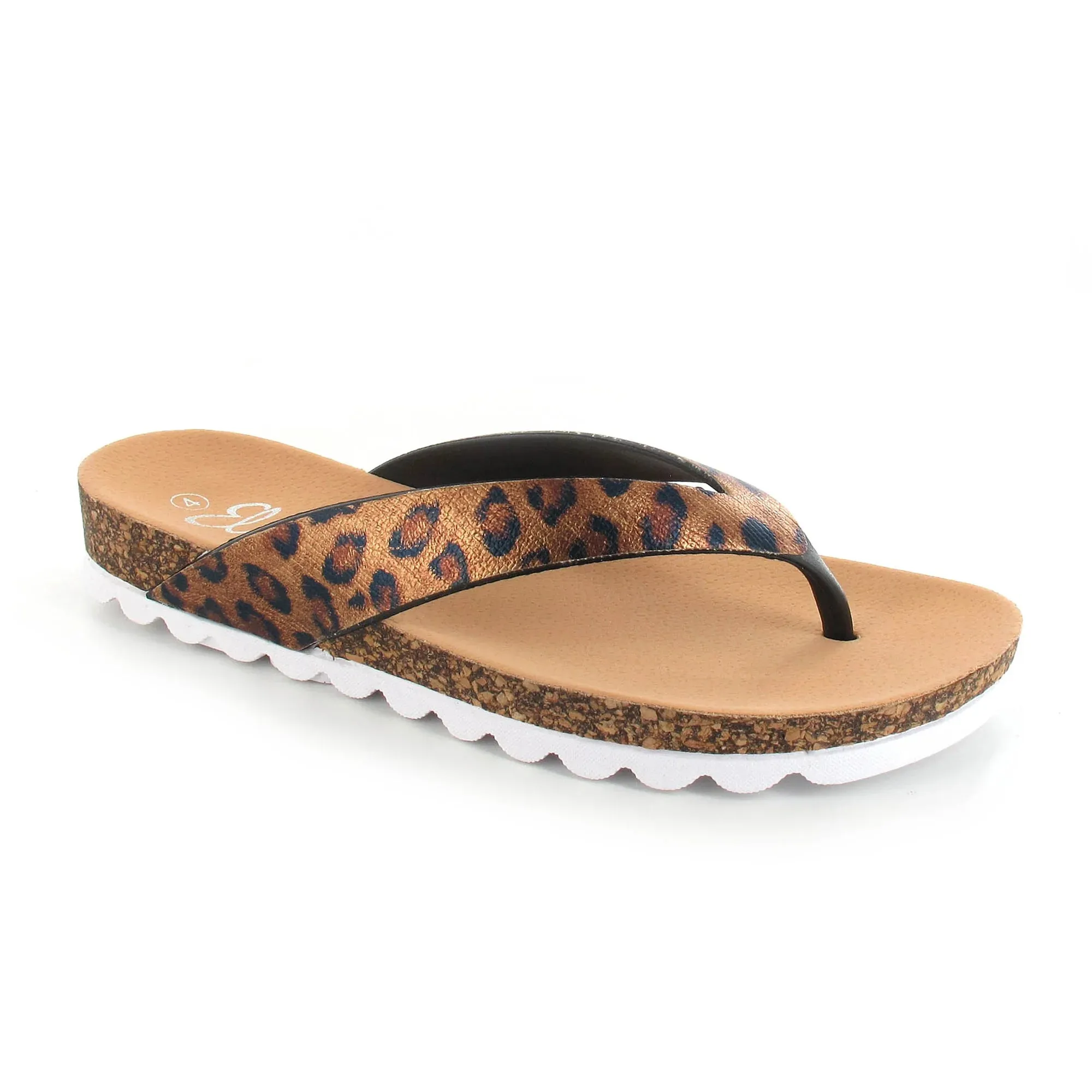 Hazel Flip Flop | Tan Leopard