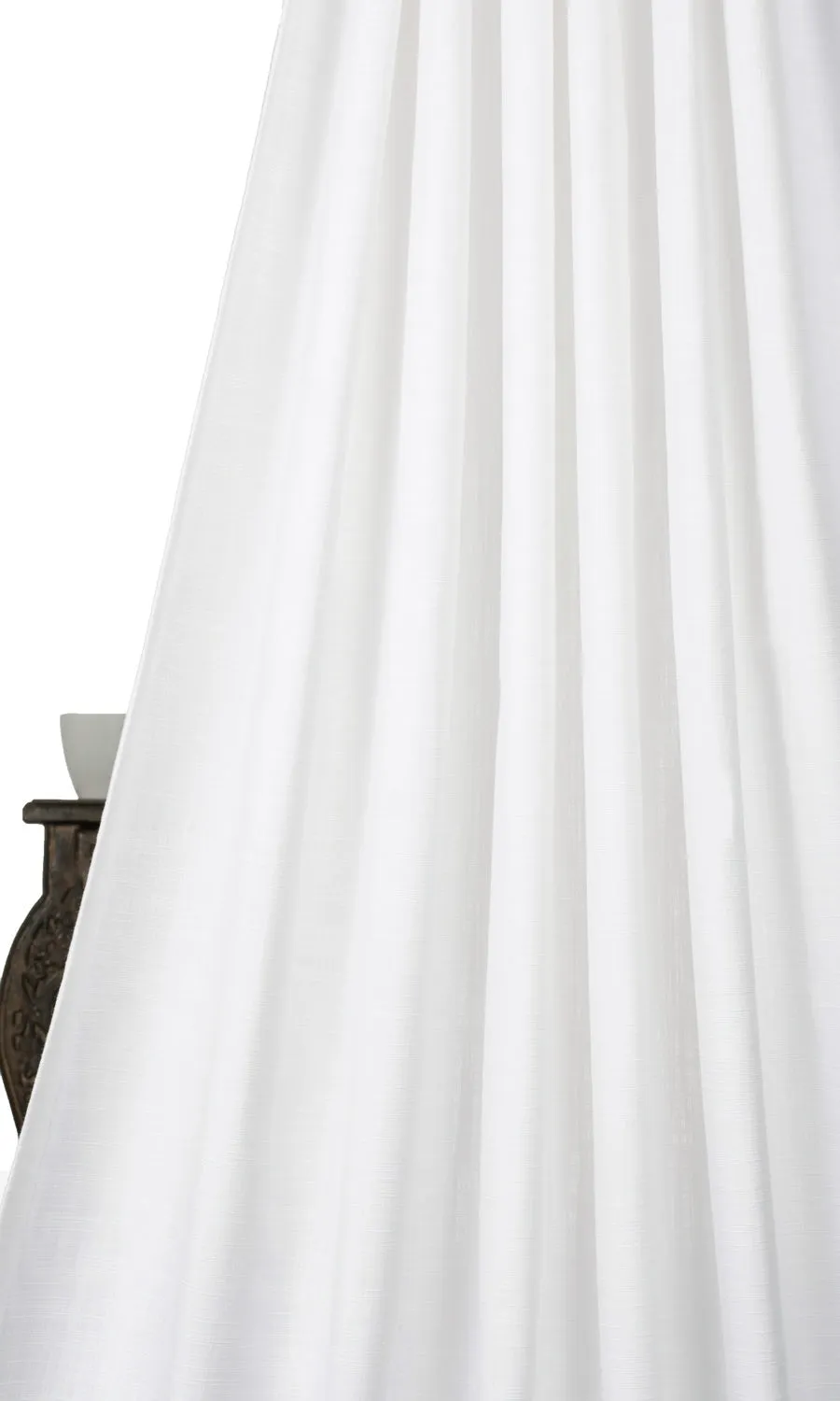 'Heavenly Glow' Linen-Texture Roman Blinds (White)