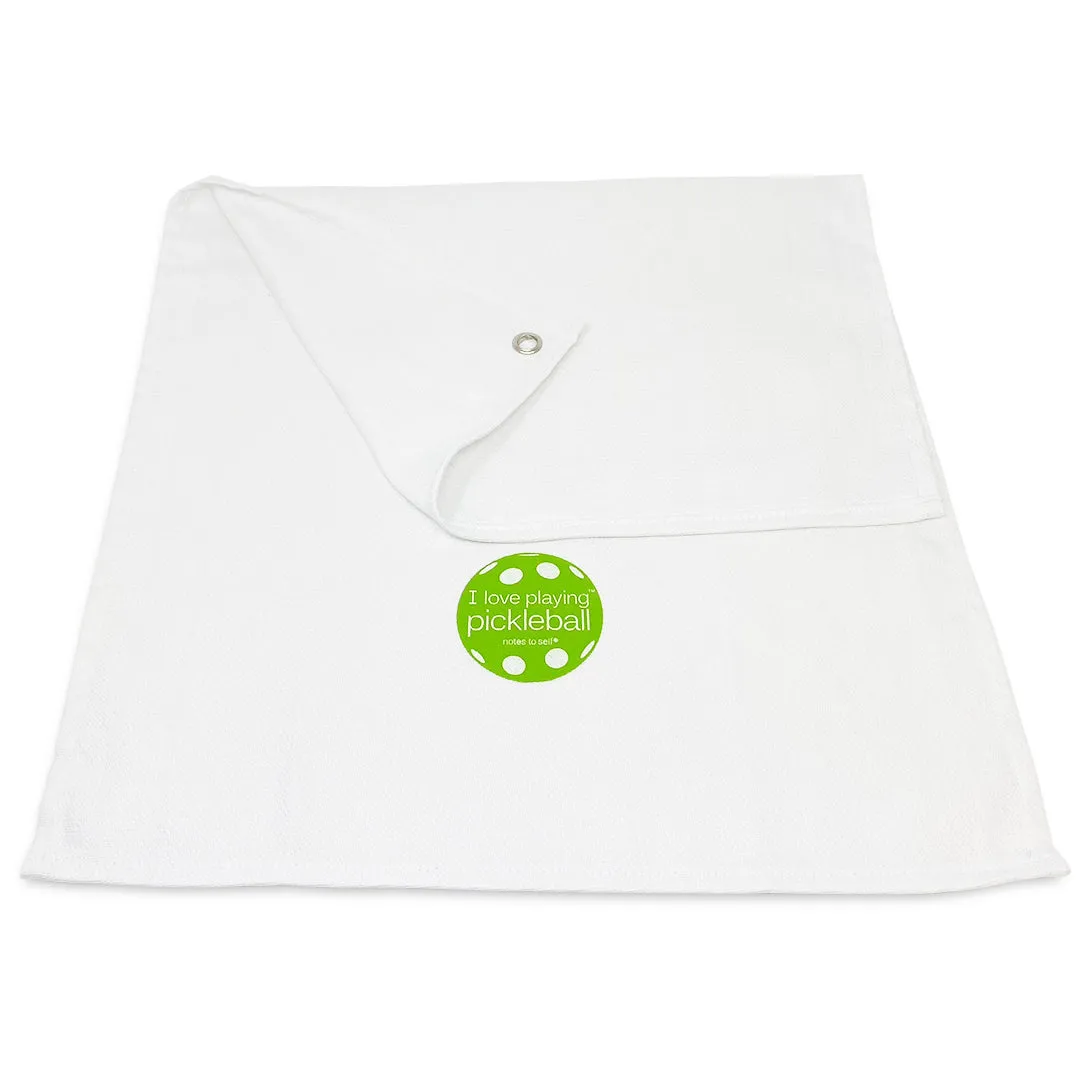 I love playing™ pickleball 100% cotton towel