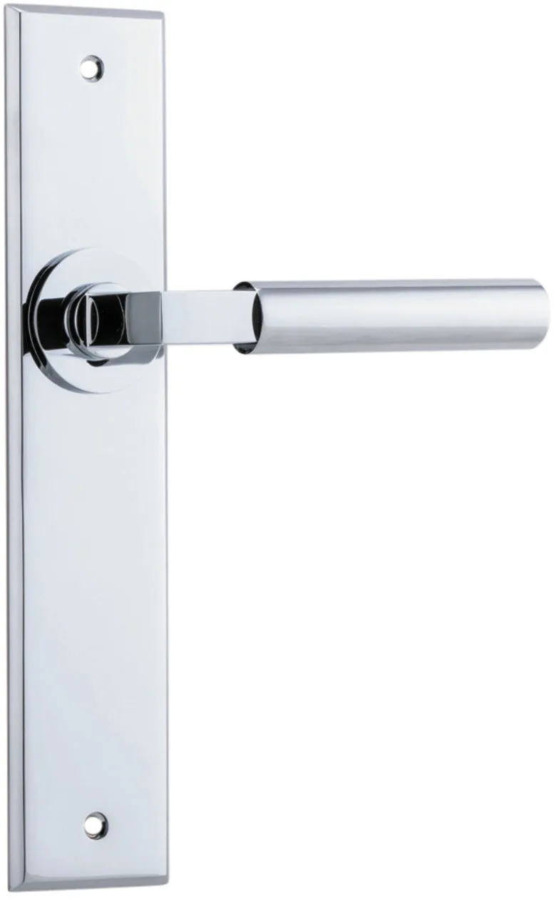 IVER BERLIN DOOR LEVER HANDLE ON CHAMFERED RECTANGULAR BACKPLATE - CUSTOMISE TO YOUR NEEDS