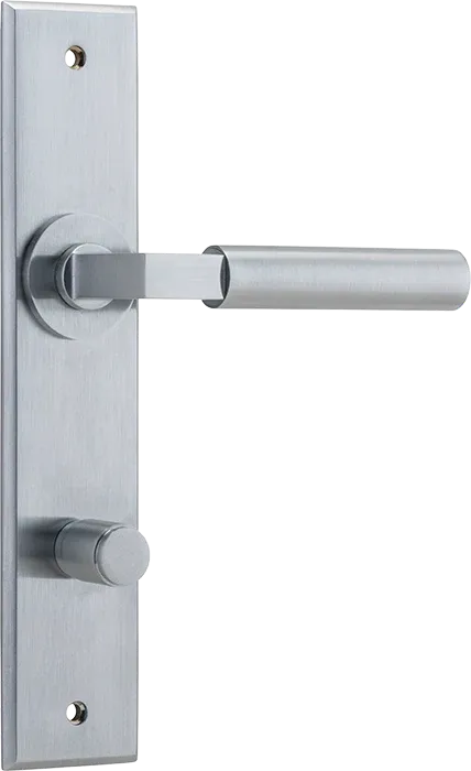 IVER BERLIN DOOR LEVER HANDLE ON CHAMFERED RECTANGULAR BACKPLATE - CUSTOMISE TO YOUR NEEDS