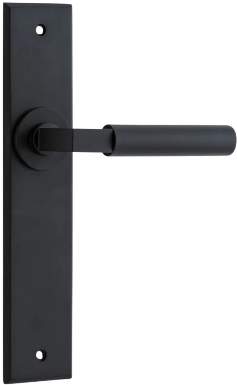 IVER BERLIN DOOR LEVER HANDLE ON CHAMFERED RECTANGULAR BACKPLATE - CUSTOMISE TO YOUR NEEDS