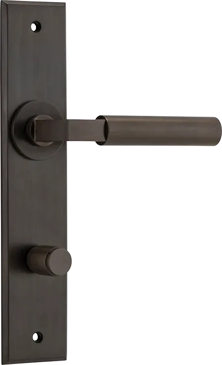 IVER BERLIN DOOR LEVER HANDLE ON CHAMFERED RECTANGULAR BACKPLATE - CUSTOMISE TO YOUR NEEDS