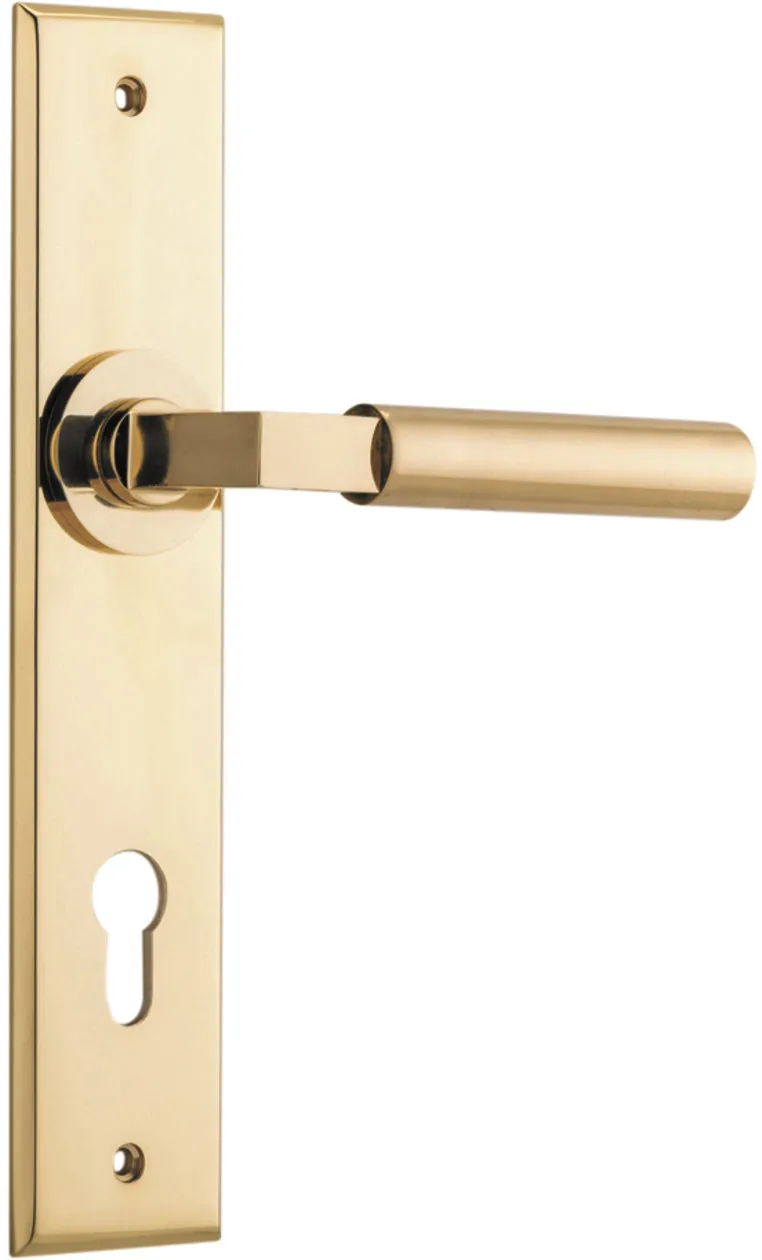 IVER BERLIN DOOR LEVER HANDLE ON CHAMFERED RECTANGULAR BACKPLATE - CUSTOMISE TO YOUR NEEDS