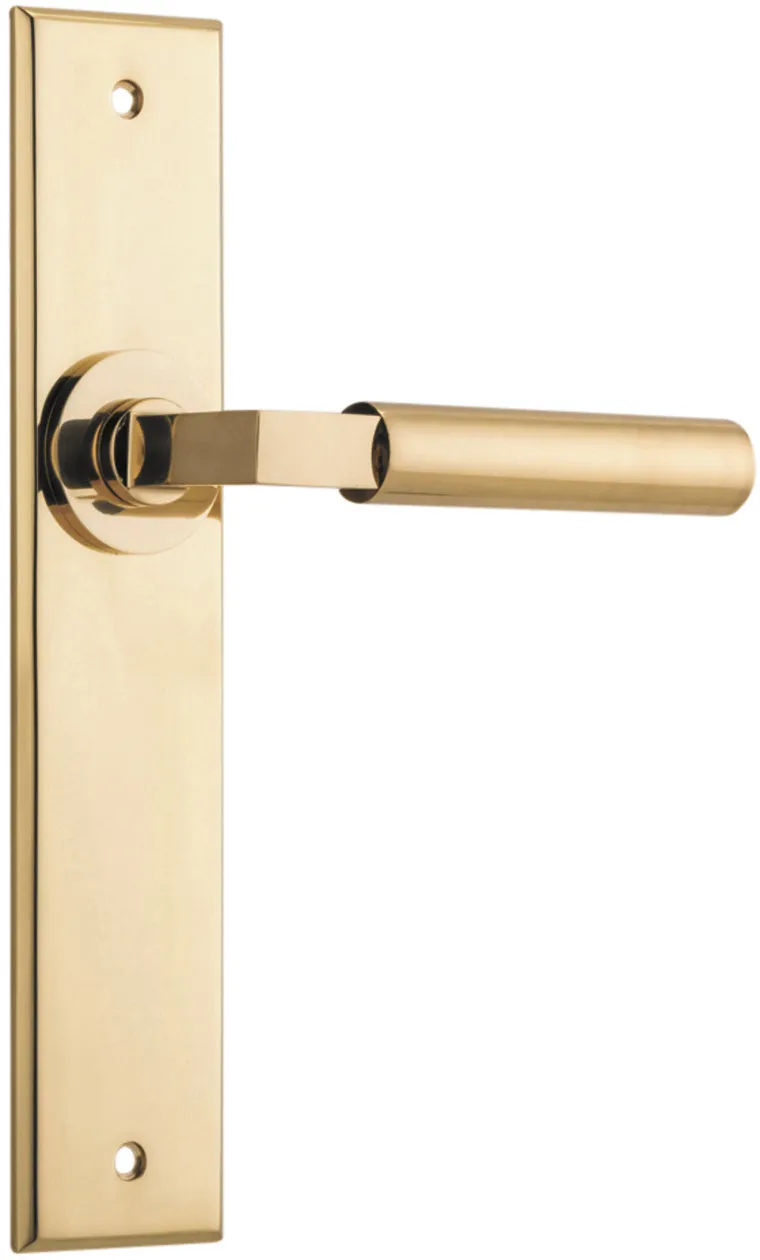 IVER BERLIN DOOR LEVER HANDLE ON CHAMFERED RECTANGULAR BACKPLATE - CUSTOMISE TO YOUR NEEDS