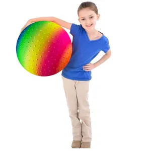 Kicko Rainbow Knobby Ball - 1 Pack - 18 Inch - for Kids, Party Favors, Stocking Stuffers