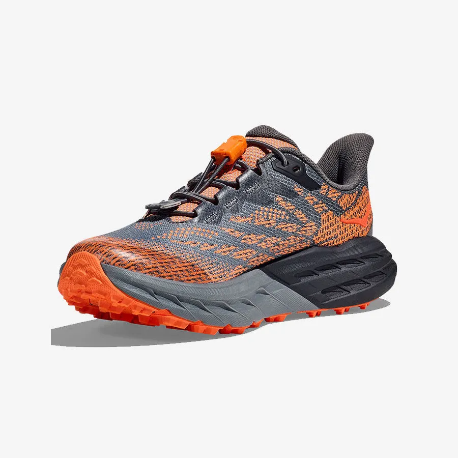 Kids' Speedgoat 5 (Castlerock/Vibrant Orange)