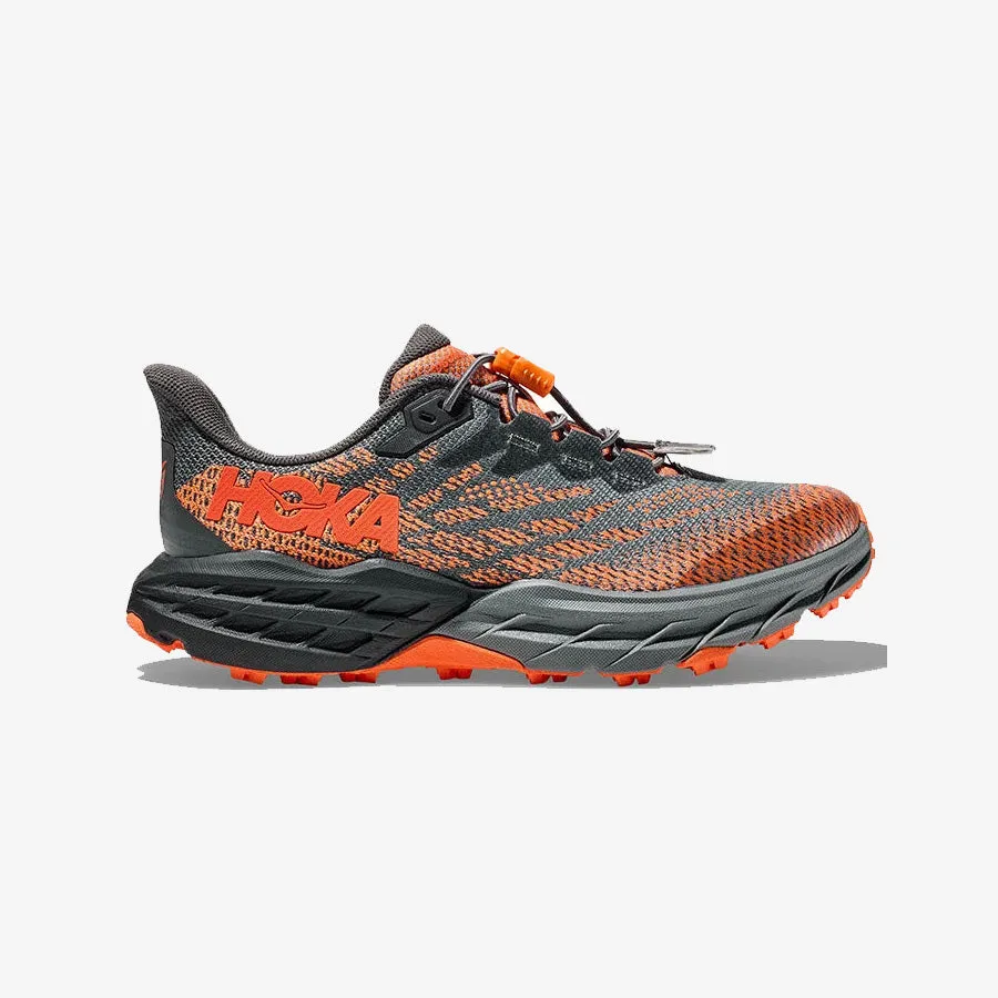 Kids' Speedgoat 5 (Castlerock/Vibrant Orange)