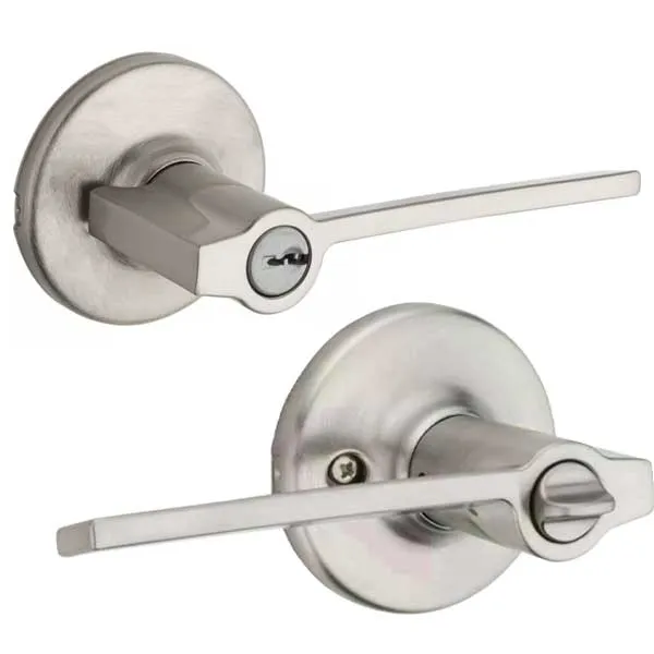 Kwikset - 405LRL- Ladera Lever Set - Round Rose  - Optional Finish - Keyed Entry Lever - Grade 3