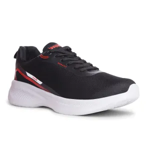 Leap7x Sports Black Running Shoes For Mens KOOPER-1E By Liberty