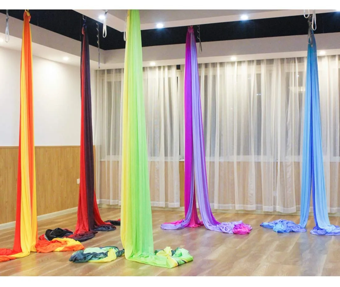 LWKBE Yoga Hammock 5.5 Yards Aerial Silk Swing Set