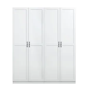 Manhattan Comfort Hopkins Storage Closet 4.0 in White - Set of 2