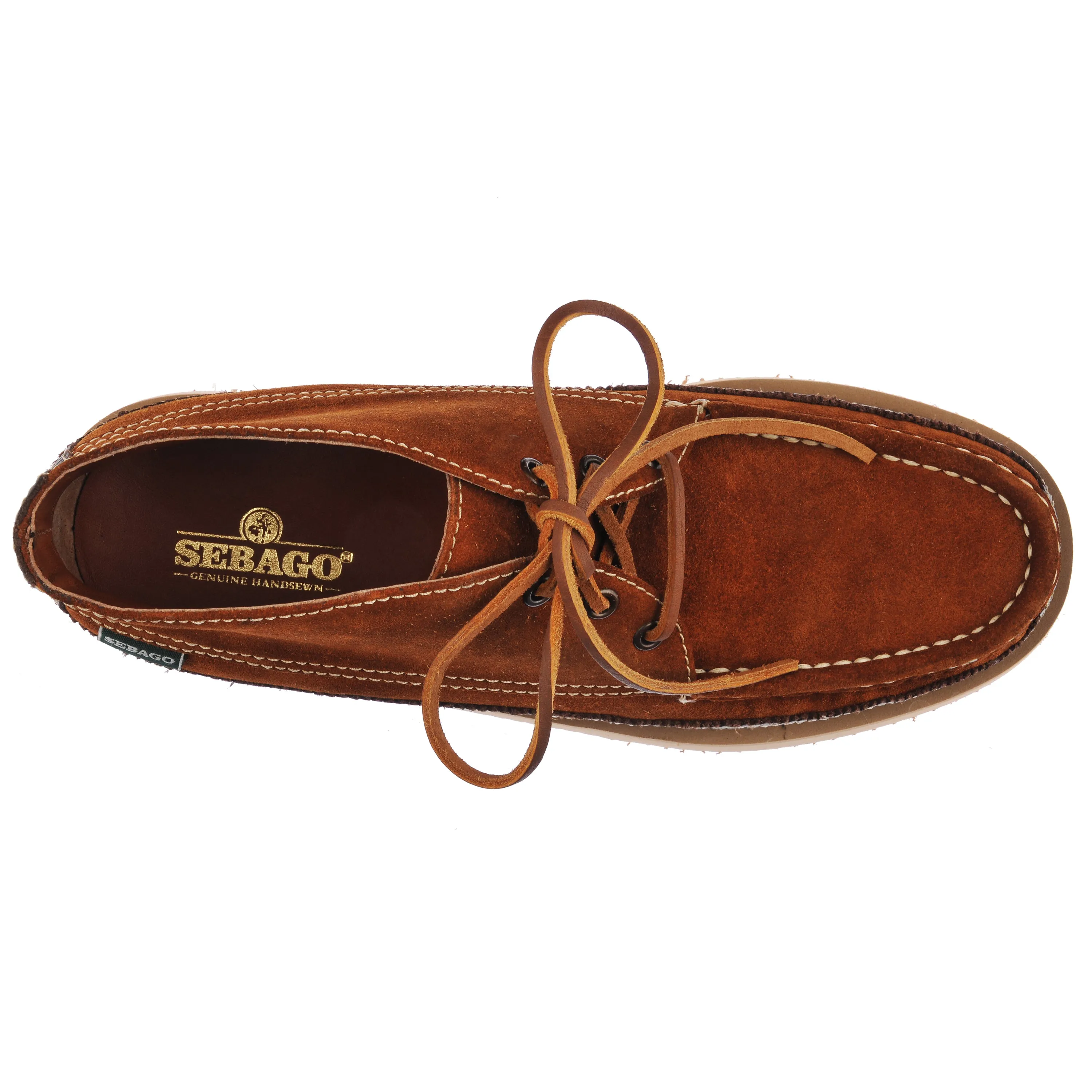 Miwak Suede Canoe Moc - Cognac & Dark Brown