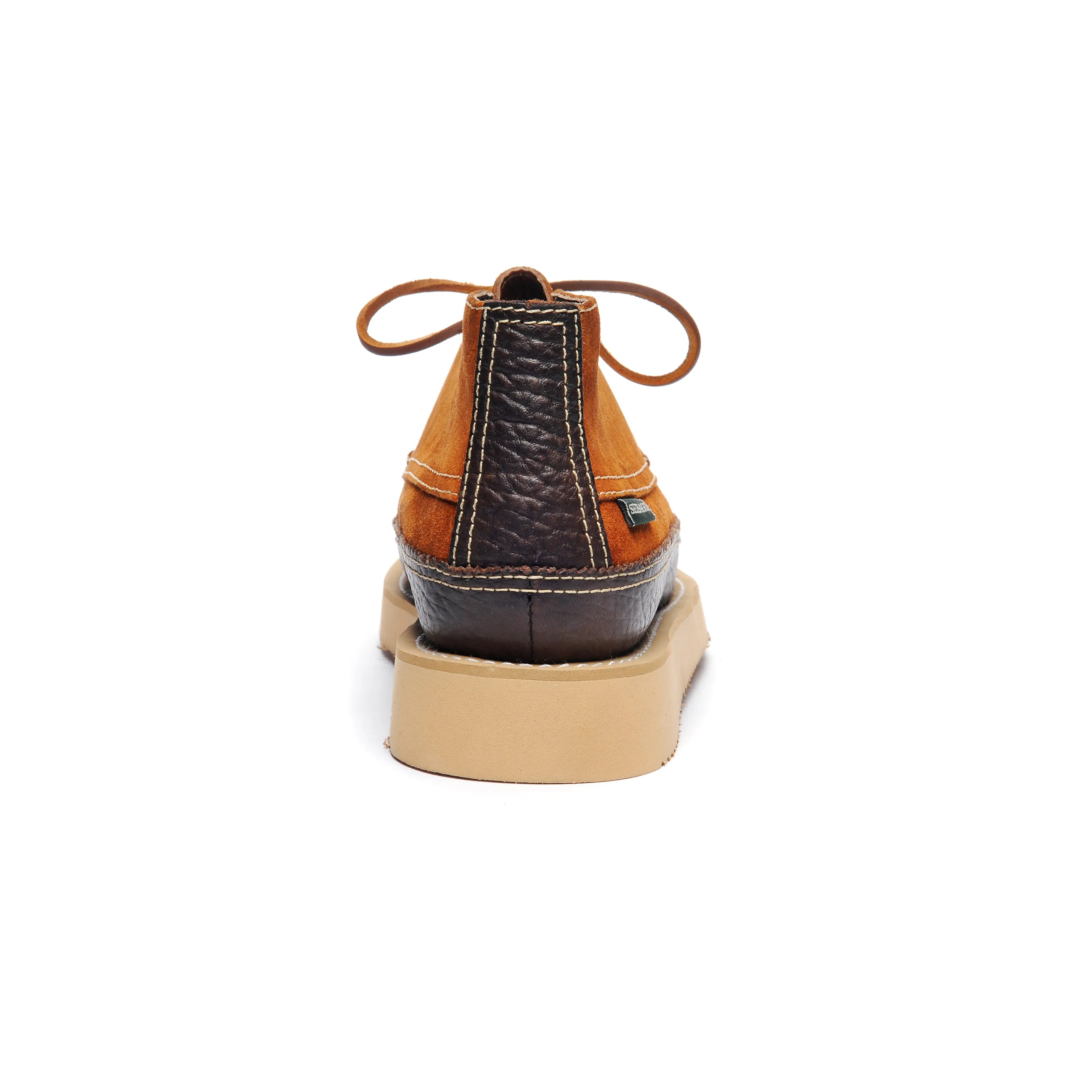 Miwak Suede Canoe Moc - Cognac & Dark Brown