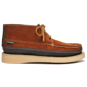 Miwak Suede Canoe Moc - Cognac & Dark Brown