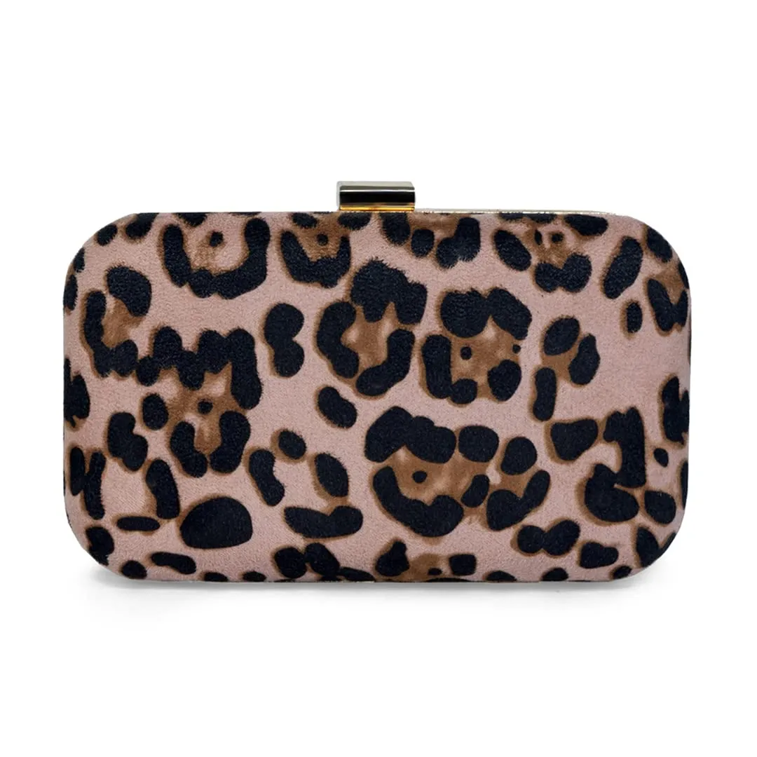 Modern Myth Wild Cat Animal Print Clutch for Women