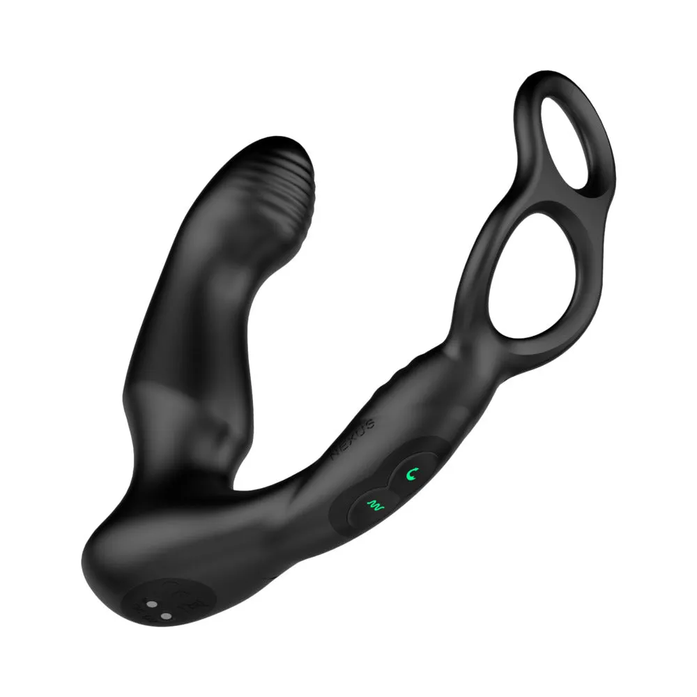 Nexus Simul8 Wave Edition Prostate Massager with Cock and Ball Ring Black