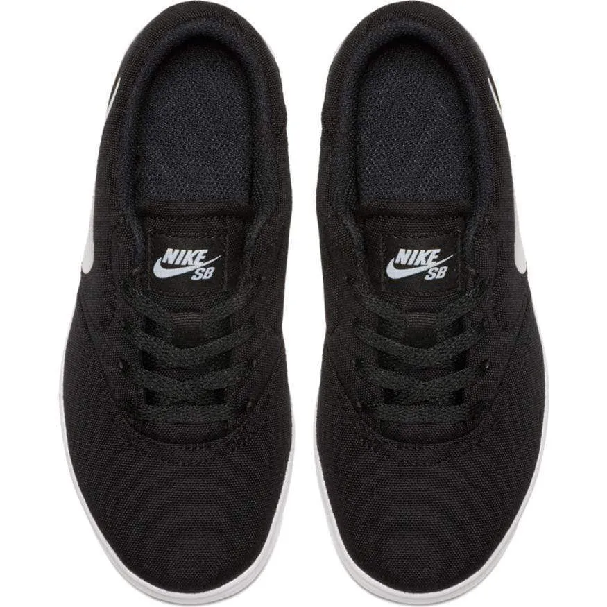 Nike SB Kids Skate Check Canvas Black White