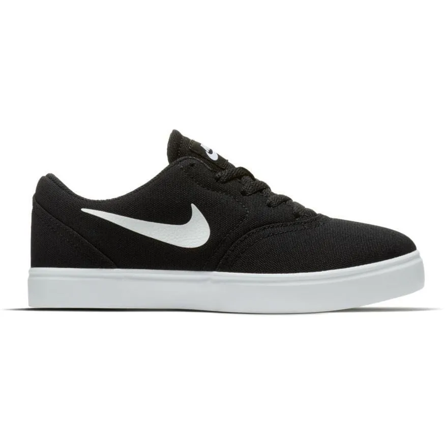 Nike SB Kids Skate Check Canvas Black White