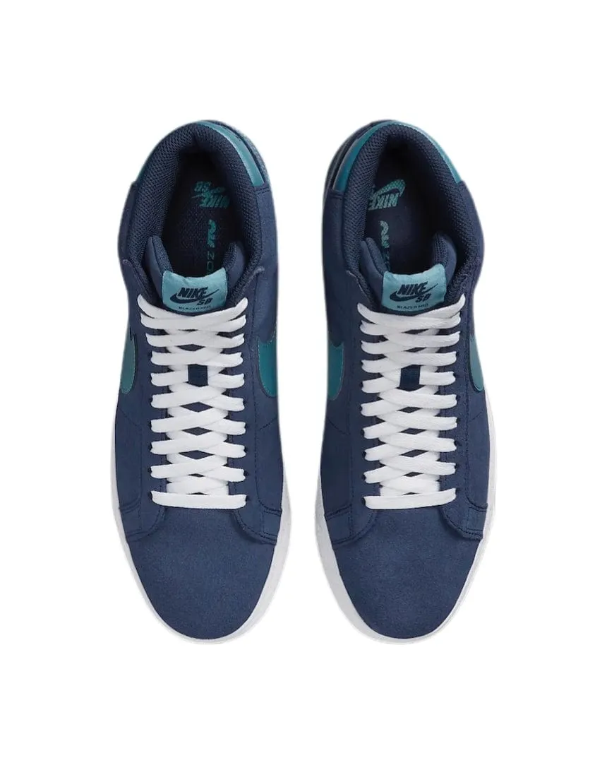 Nike SB Zoom Blazer Mid - Midnight Navy / Noise Aqua