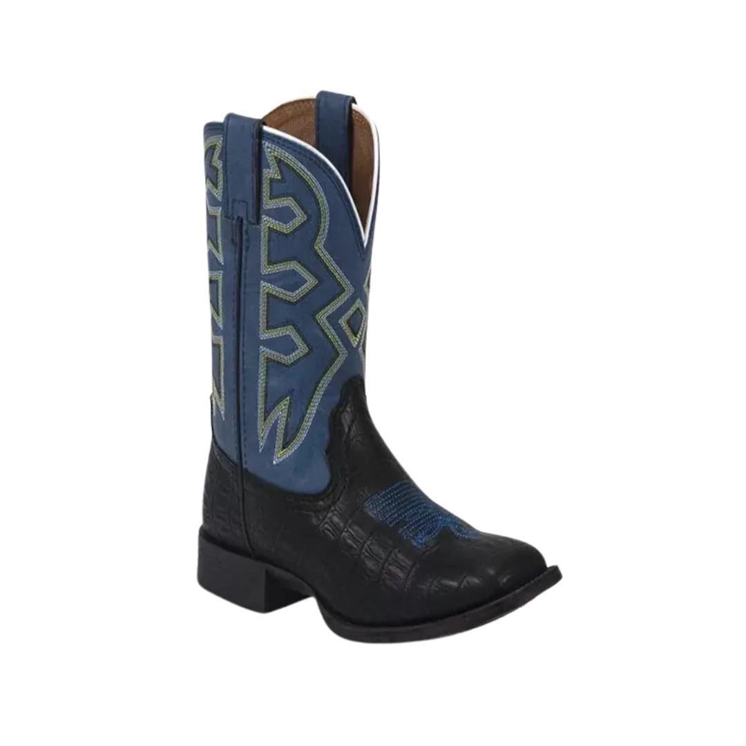 Nocona Kid's Pistol Black Blue Boots