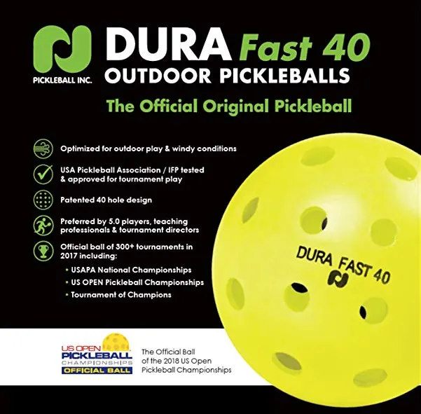 Onix Dura Fast 40 Outdoor Pickleball Balls 4-Pack [Yellow]