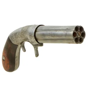 Original Belgian Single Action Underhammer Percussion Pepperbox Revolver for the French Market - circa 1845