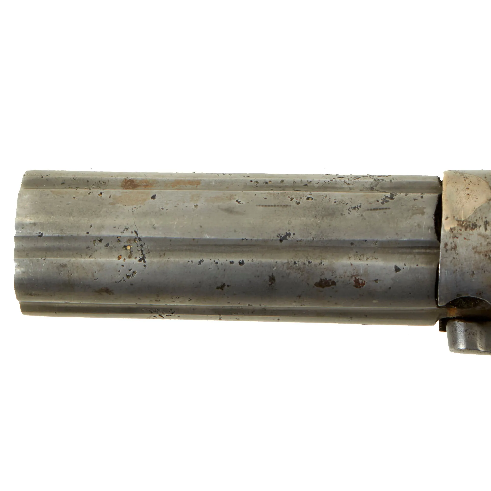 Original Belgian Single Action Underhammer Percussion Pepperbox Revolver for the French Market - circa 1845