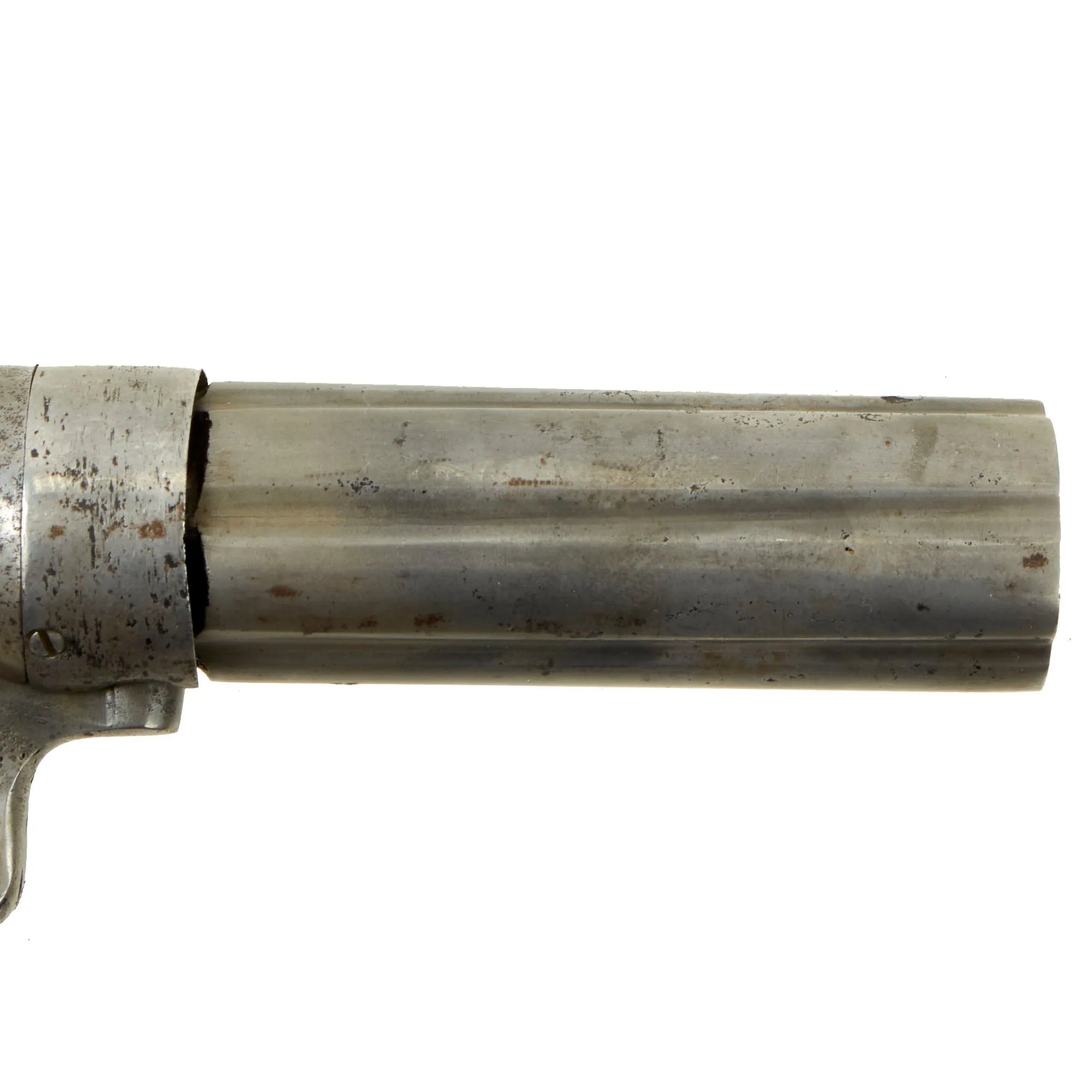 Original Belgian Single Action Underhammer Percussion Pepperbox Revolver for the French Market - circa 1845