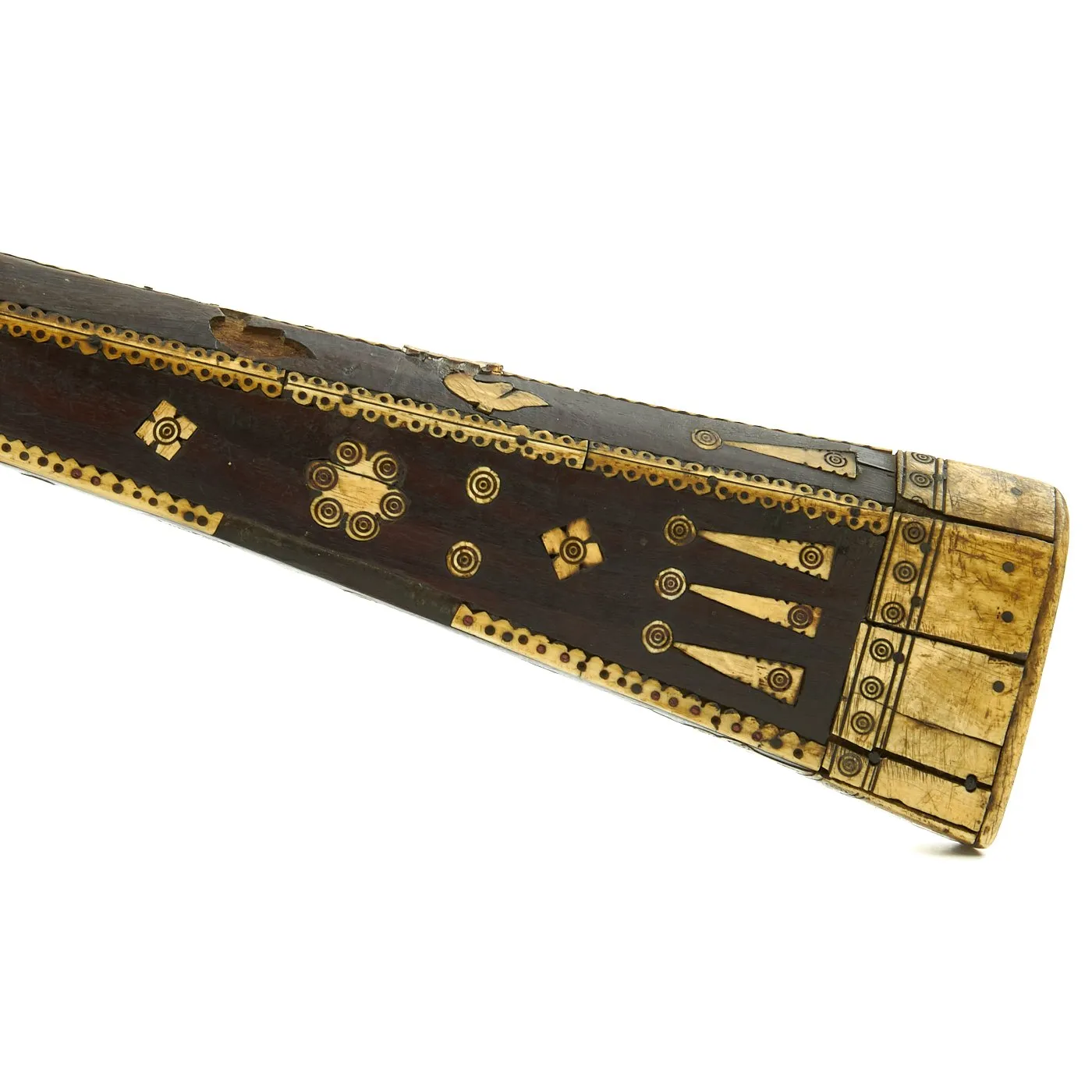 Original Ottoman Empire Miquelet Lock Bone Inlaid Shishana Rifle with Ball Trigger c.1760-80