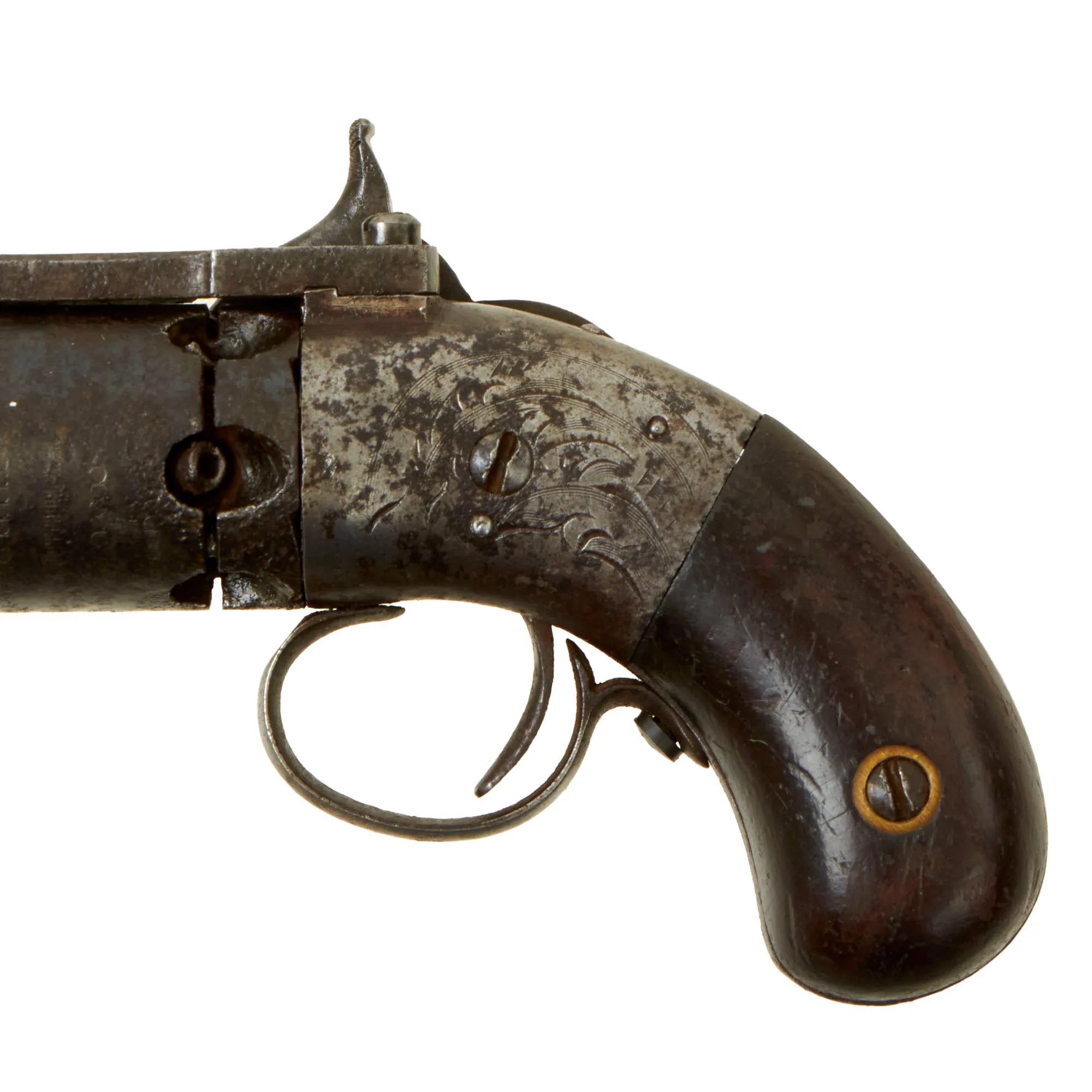 Original Scarce U.S. Springfield Arms Co. James Warner Patent .28cal Pocket Percussion Revolver - Circa 1851