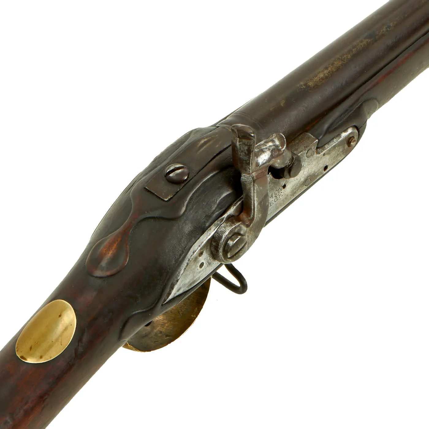 Original U.S. Revolution Era Dutch Musket by Jacobus Tomson of Rotterdam and Liège Converted to Percussion with Bayonet - c. 1765