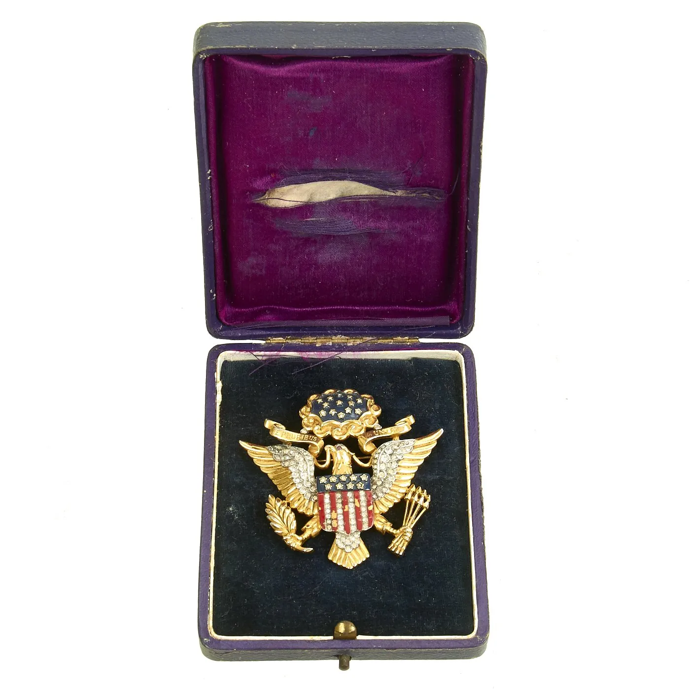 Original U.S. WWII Army Officer Eagle Sweetheart Brooch by Trifari