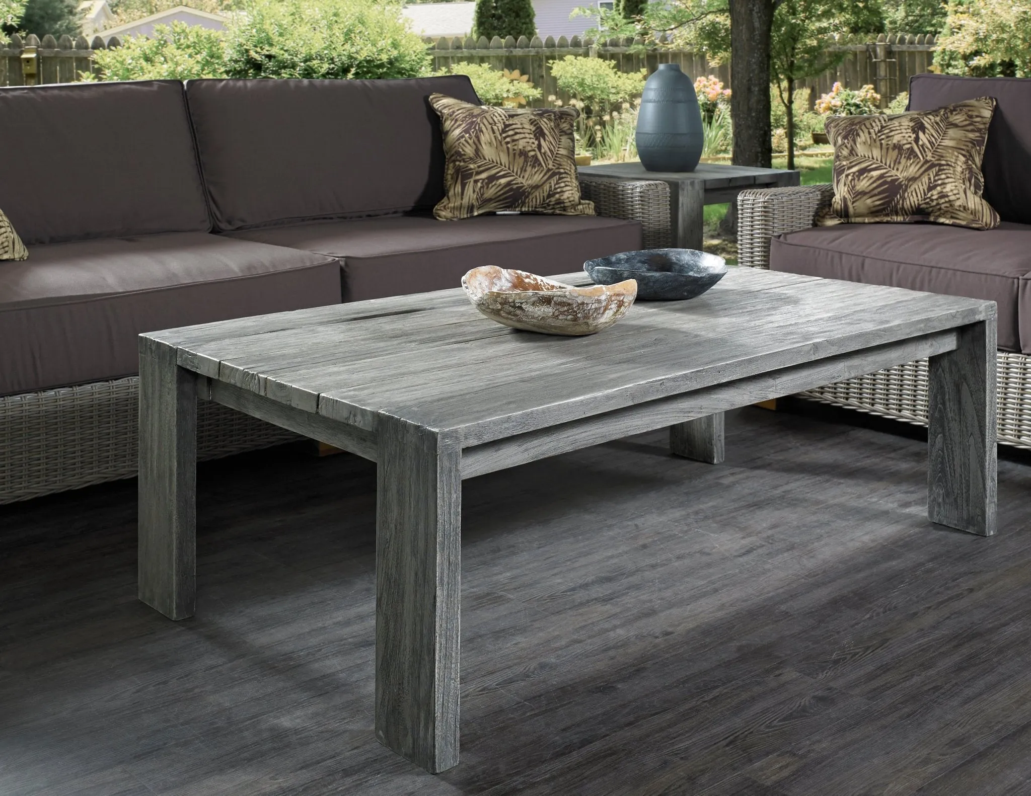 OUTDOOR RALPH RECLAIMED TEAK COFFEE TABLE