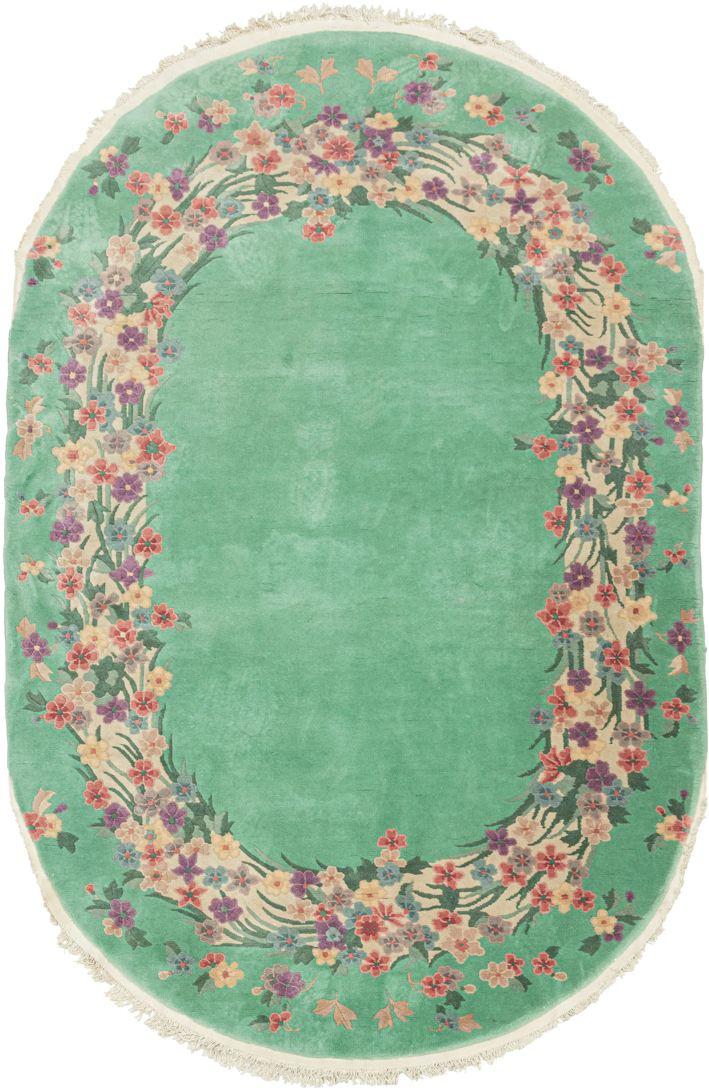 Oval Chinese Deco Rug - 5' x 7'8"