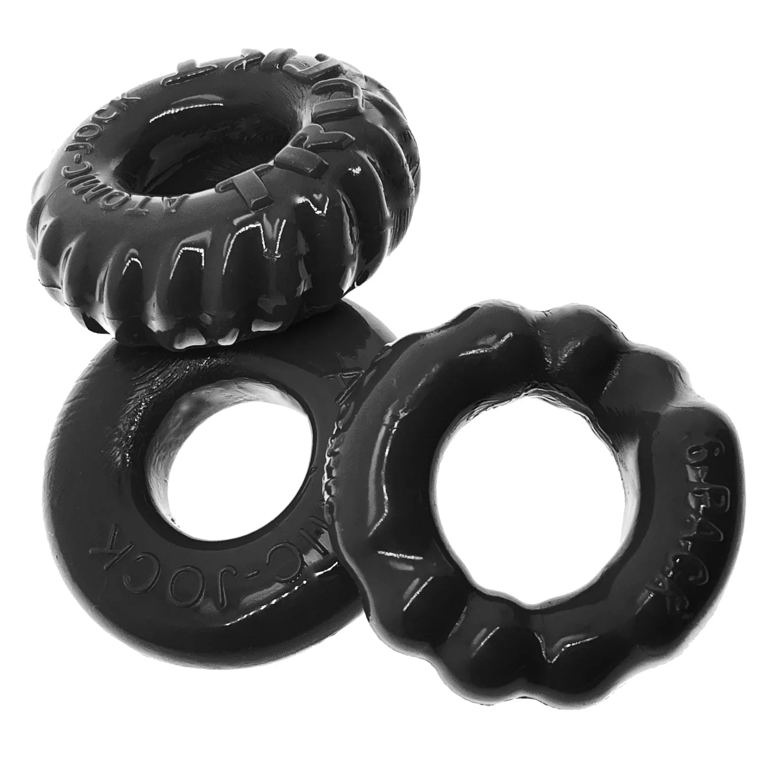 OxBalls Bonemaker 3 Pc Cockring Set Black