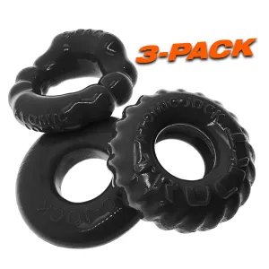 OxBalls Bonemaker 3 Pc Cockring Set Black