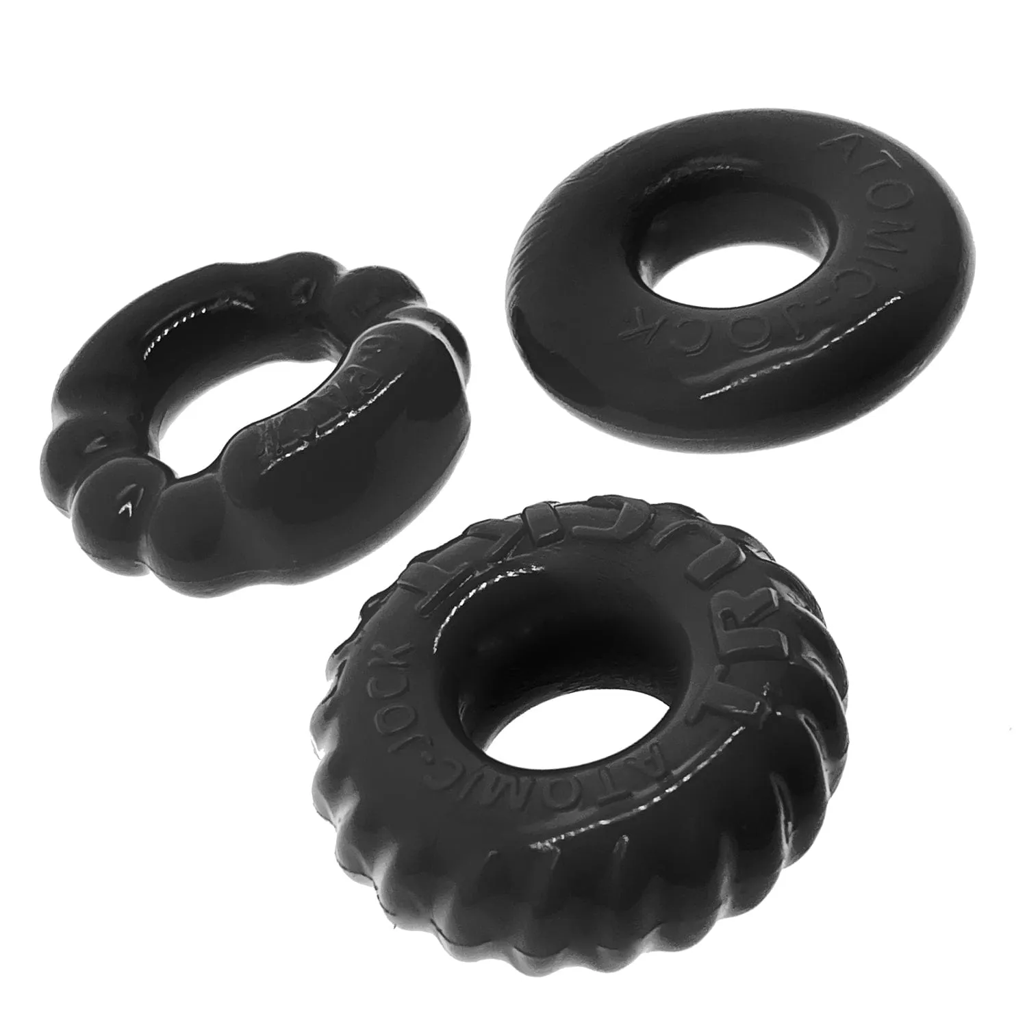 OxBalls Bonemaker 3 Pc Cockring Set Black