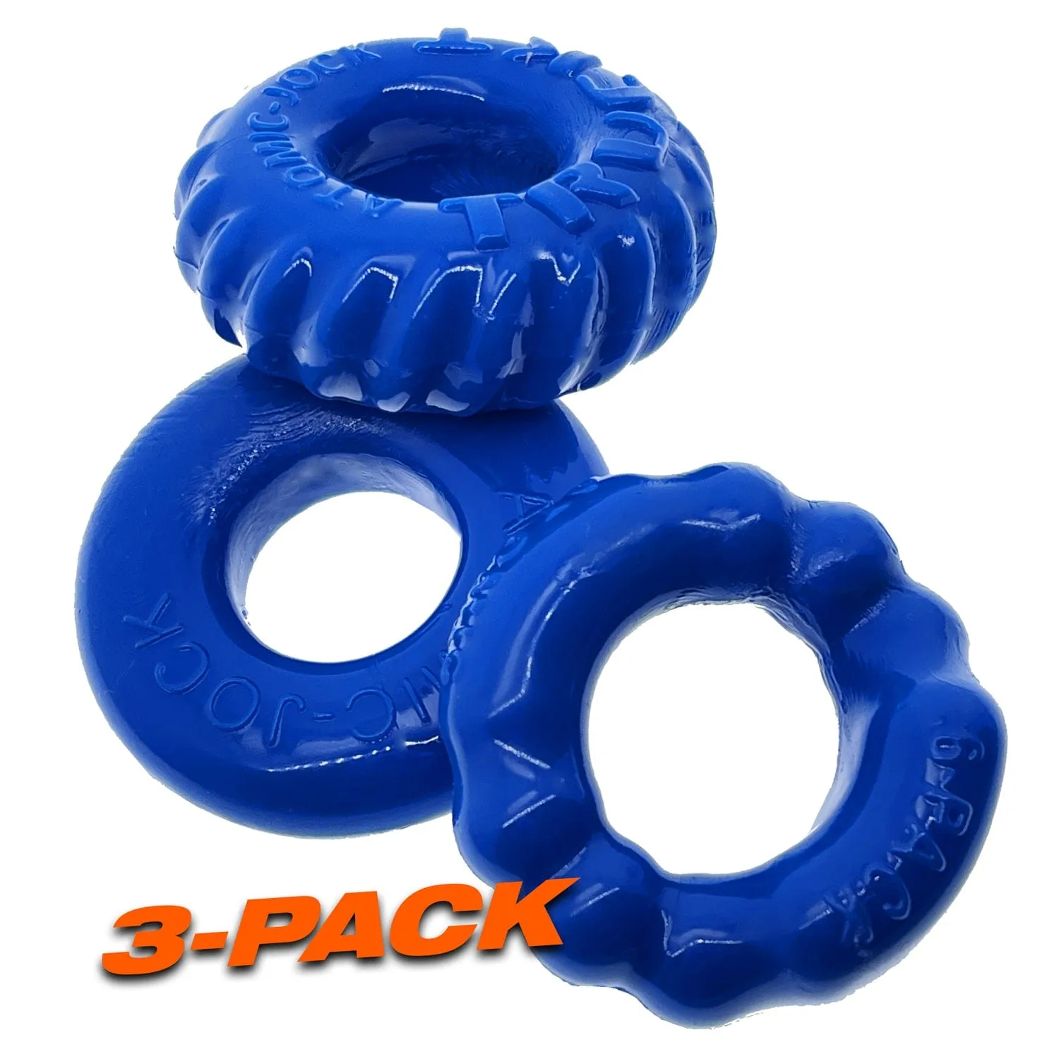 OxBalls Bonemaker 3 Pc Cockring Set Pool Blue