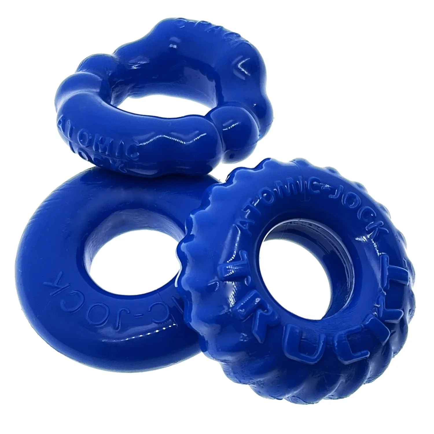 OxBalls Bonemaker 3 Pc Cockring Set Pool Blue