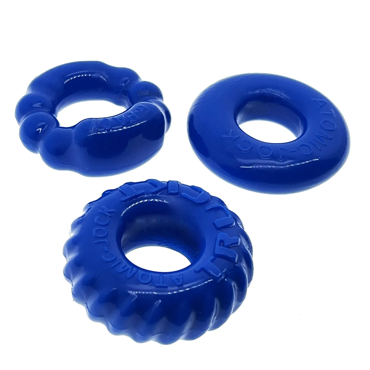 OxBalls Bonemaker 3 Pc Cockring Set Pool Blue