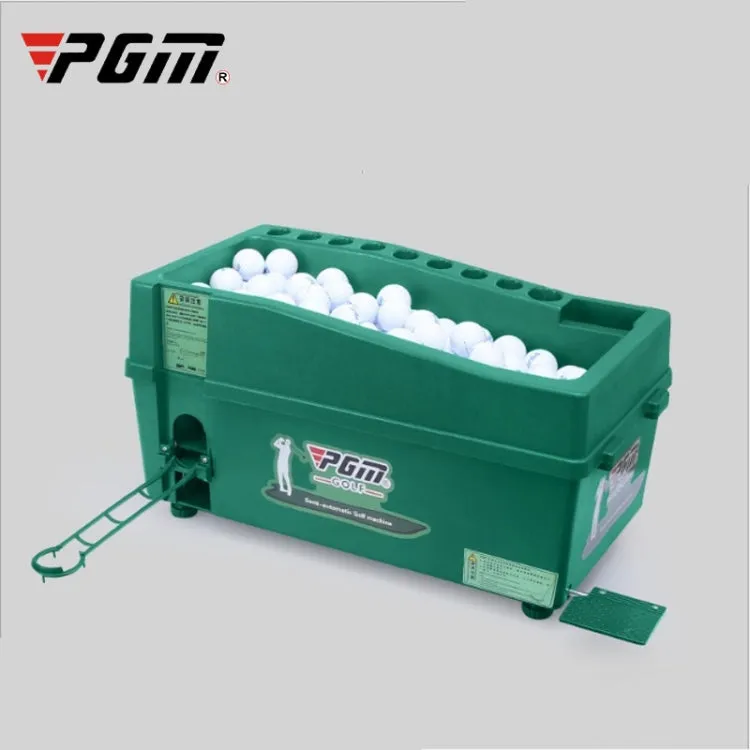 PGM Indoor Golf Multi-function Large Capacity Automatic Ball Machine with Club Rack (Green)