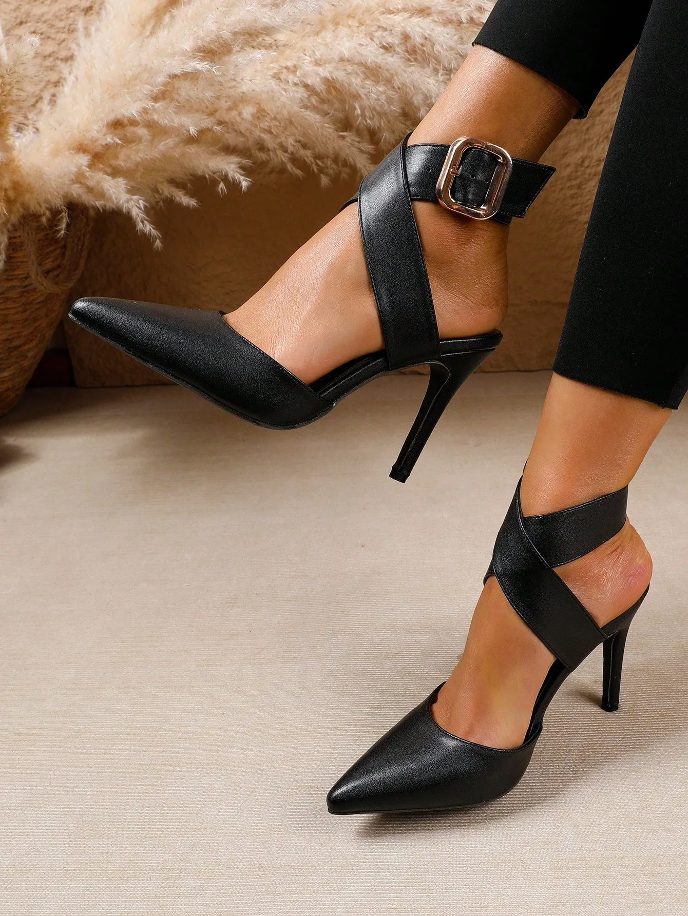 Pointed Toe Stiletto High-Heeled Shoes