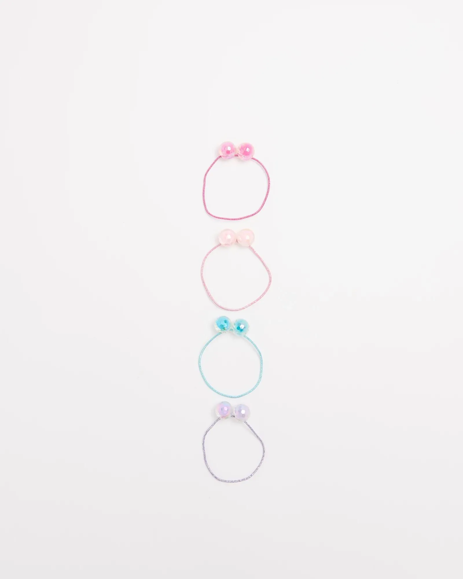 popular  Kids 4 Pack Metallic Bauble Hairties